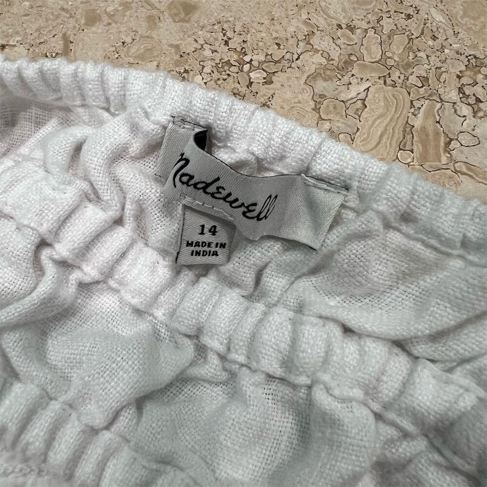 Madewell Women's Size 14 White Square-Neck Short Sleeve Mini Dress - Picture 3 of 5